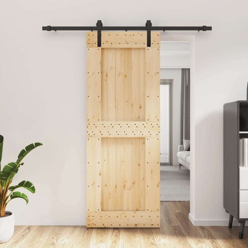  Klizna vrata s priborom za montažu 80 x 210 cm masivna borovina Cijene