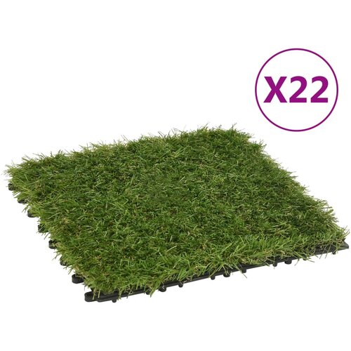 vidaXL umetna trava plošče 22 kosov zelena 30x30 cm Cene