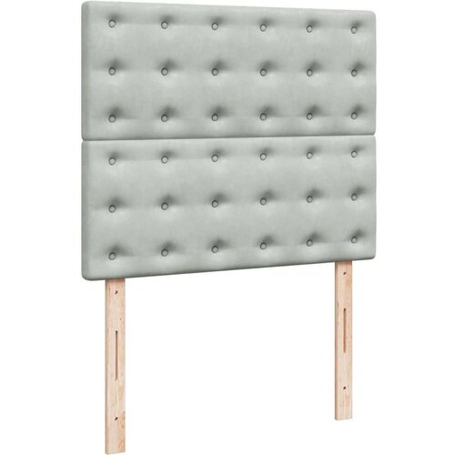 VidaXL Box spring krevet s madracem svjetlosivi 120x200 cm bar&amp;scaron;unasti Slike