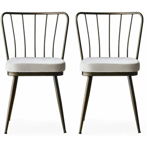  Sivi kovinski jedilni stoli v kompletu 2 ks Yildiz –