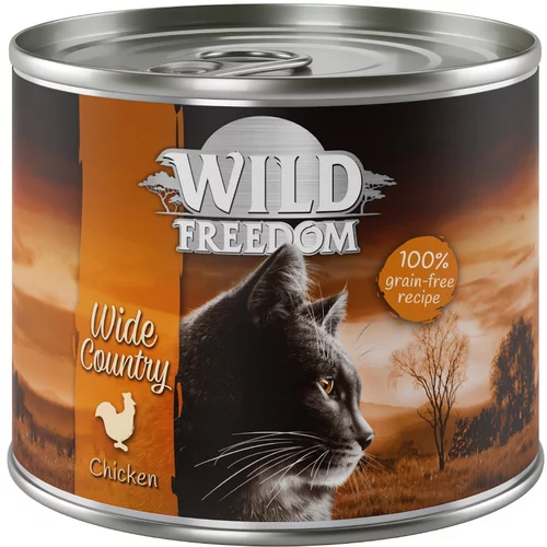 Wild Freedom Adult 6 x 200 g - Mešano pakiranje II (2 x piščanec, 2 x losos, govedina, raca)