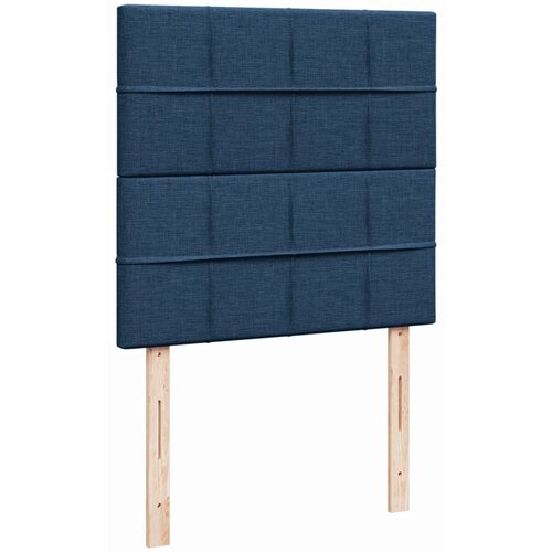  Krevet s oprugama i madracem plavi 100 x 200 cm od tkanine Slike
