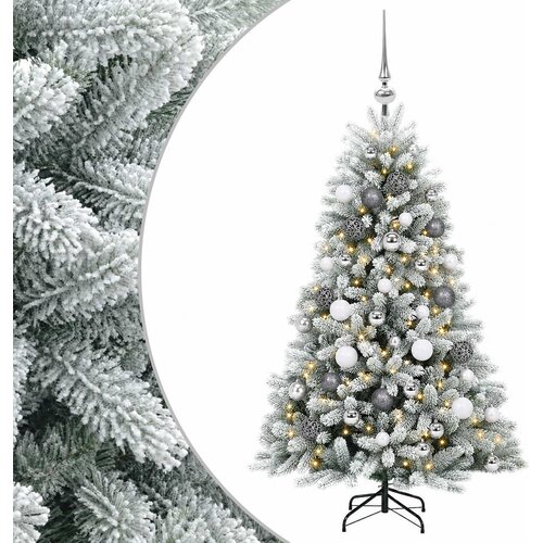  Umjetno božićno drvce s kuglicama 120 cm 150 LED lampica Slike