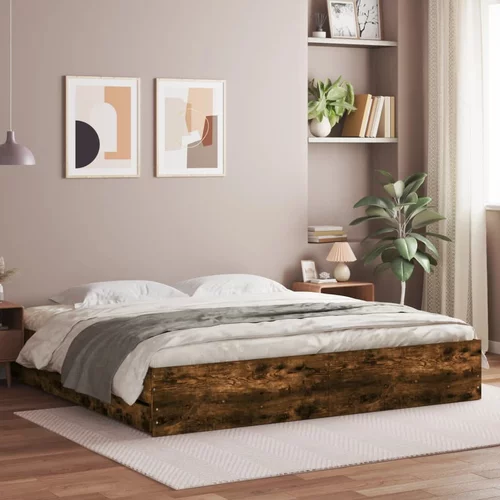  Okvir kreveta s ladicama boja hrasta 160 x 200 cm drveni