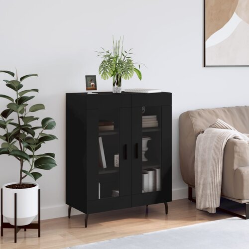 The Living Store Komoda črna 69,5x34x90 cm inženirski les - Komoda, (21663501) Slike