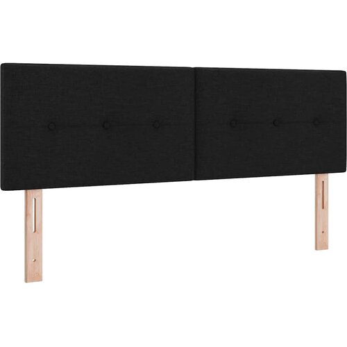  s opruga kutije s LED trakama Crna 160 x 200 cm tkanina Slike