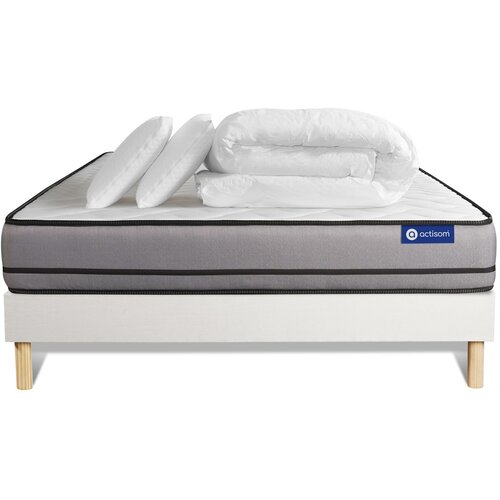 ACTISOM Celoten paket za posteljo - Vzmetnica 160x200 cm + vzmetnica z letvami (komplet) + 2 vzglavnika + odeja - Actilatex Night, (21614225) Cene