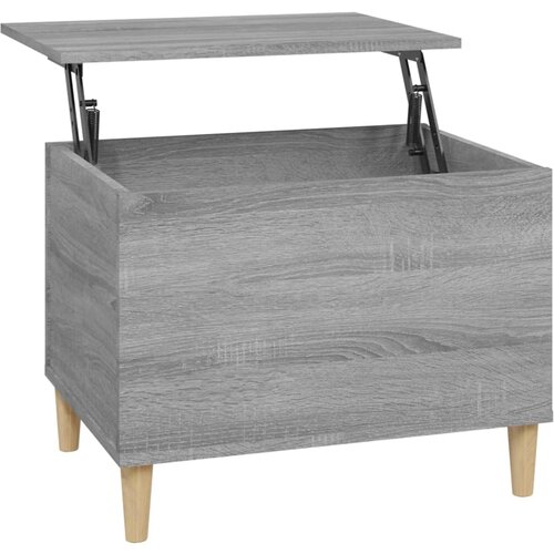 Maison Chic Klubska mizica - kavna mizica - Nizka mizica siva sonoma 60x44,5x45 cm inženirski les, (21753110) Slike