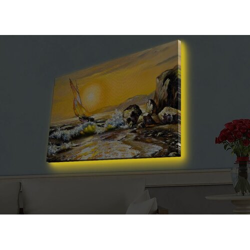 Wallity Zidna slika sa LED osvetljenjem 4570HDACT-058, 45x70 cm Cijene