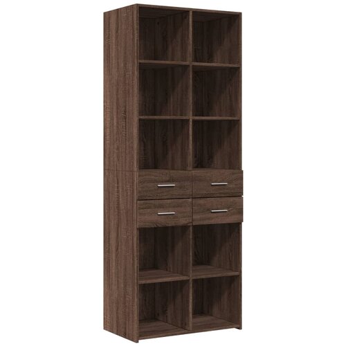 Maison Chic Visoka omara - Komoda - Predalnik rjavi hrast 70x42,5x185 cm inženirski les, (21718923) Slike