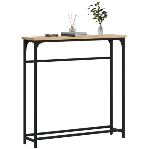  Konzolni stolić Sonoma hrast 75x19,5x75 cm Konstruirano drvo Slike