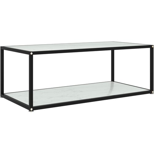 VidaXL stolić za kavu bijeli 100 x 50 x 35 cm od kaljenog stakla Slike