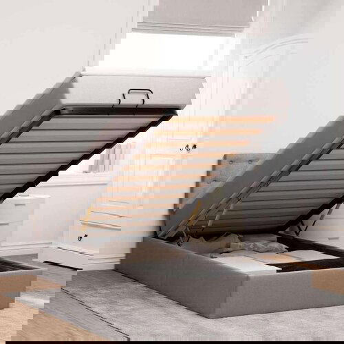 vidaXL Otomanski posteljni okvir z vzmetnico taupe 90x190 cm blago, (21610184) Cene