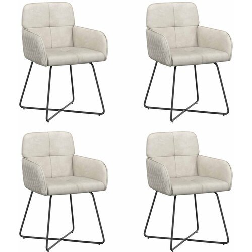 vidaXL Trpezarijske stolice 4 kom. Bar&scaron;un Krem 59 x 56 5 x 86 cm - Krem 4 Cijene