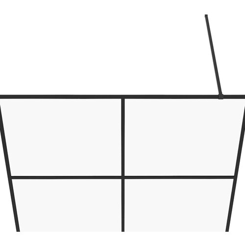 VidaXL pregrada za tu&amp;scaron;iranje s prozirnim staklom ESG 140 x 195 cm crna Slike