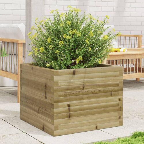 VidaXL Vrtno cvetlično korito 60x60x46 cm impregnirana borovina Slike