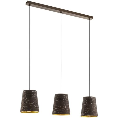 Eglo viseća lampa SEGEZIA 3xE27 88 cm moka zlatna 99438 Slike