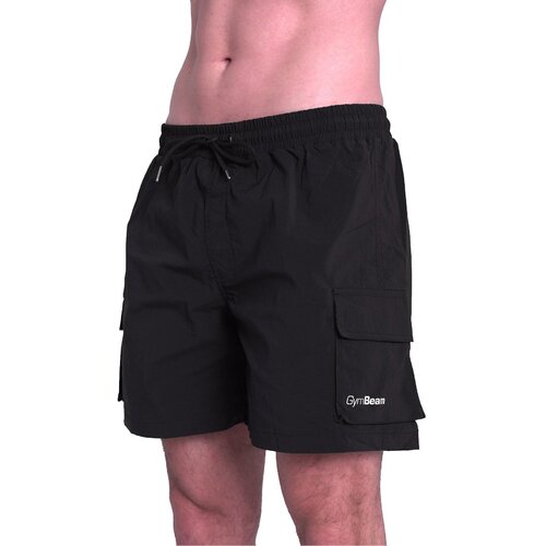 GymBeam Men&amp;lsquo;s Swim Cargo Shorts Black Slike