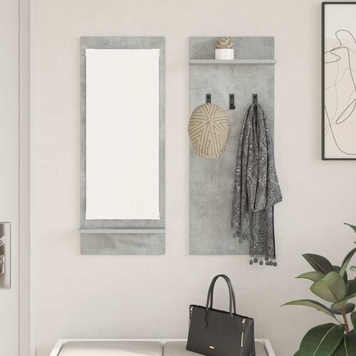  Vje&scaron;alica za kapute na zidu Zidne Betonski sivi 70 x 10 x 90 cm Cijene