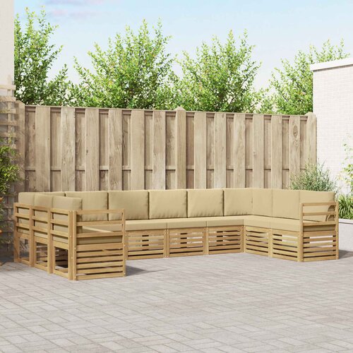 Sekcijska garnitura 10 pcs Bijela i bež 363 x 185,5 x 73 cm Cijene