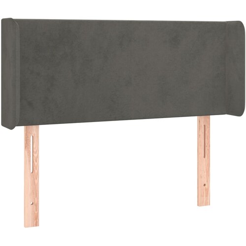 VidaXL Vzglavje z u&amp;scaron;esi temno sivo 93x16x78/88 cm žamet, (20739150) Slike