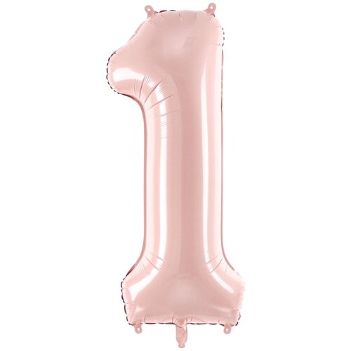 PARTY DECO balon folija številka ''1'', 72cm, svetlo roza Cene