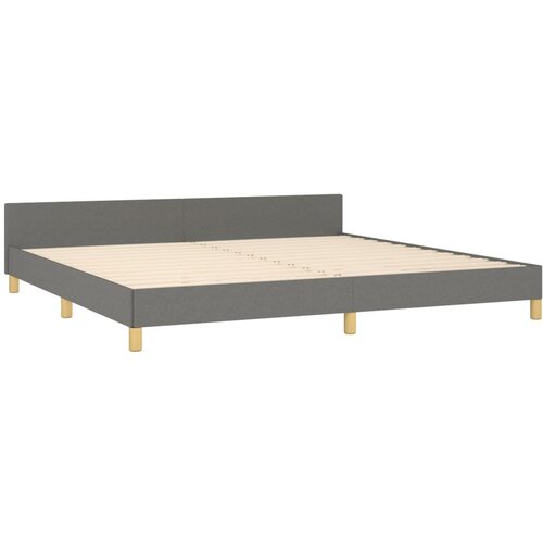  Okvir za krevet bez madraca tamnosivi 200x200 cm od tkanine Slike
