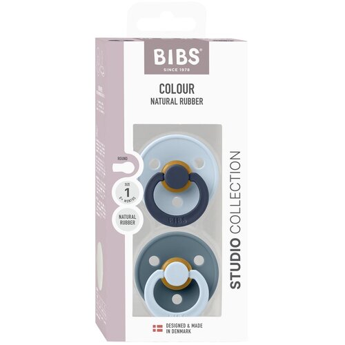 Bibs studio tolažilna duda colour fusion baby blue petrol mix Slike