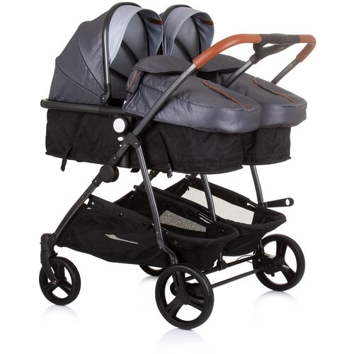 Chipolino dječja kolica za blizance ili dvoje djece Duo Smart Silver Grey Cijene