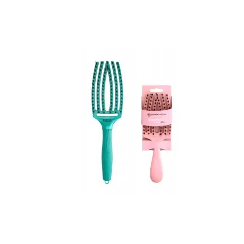 Četka za ra&amp;scaron;če&amp;scaron;ljavanje Olivia Garden Fingerbrush Kids Mini &amp;ndash; Pink + Earth Green Slike