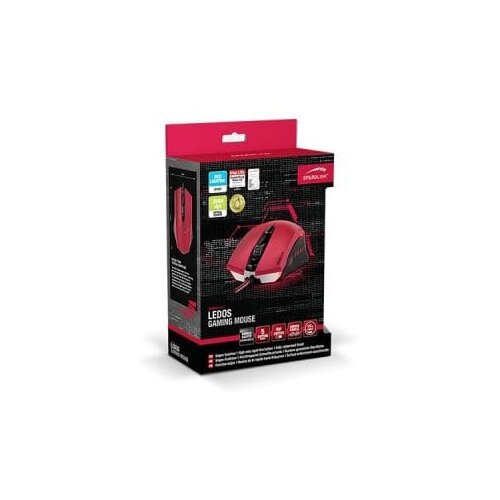  Mi&amp;scaron; SPEEDLINK LEDOS Gaming, red, red LED, 3000dpi, dpi switch, sniper function, SL-6393-RD Slike