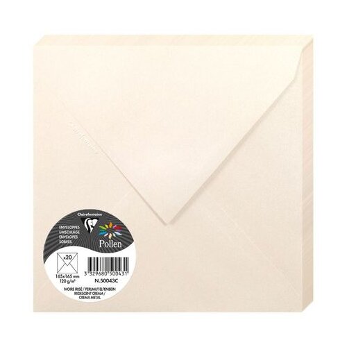 Clairefontaine kuverte Pollen 165x165mm 120gr perlasto cream 1/20 Cijene