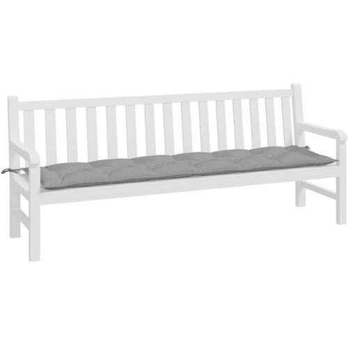  Jastuk za vrtnu klupu sivi 200 x 50 x 7 cm od tkanine Oxford Slike