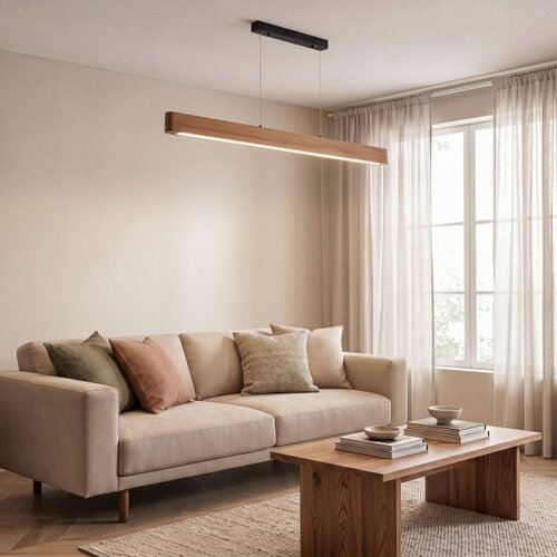 Brilagi LED Luster na sajli GARDALINE LED/90W/230V hrast Slike
