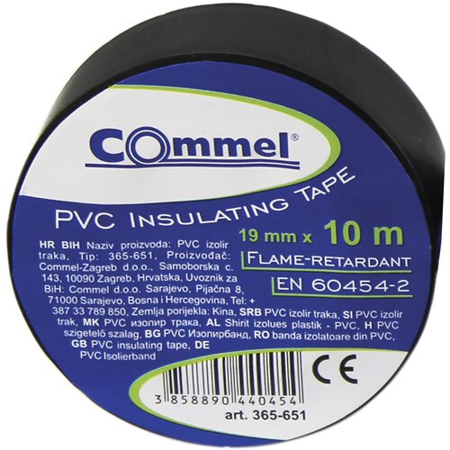 Commel IZOLIR TRAKA CRNA 10M/19MM Slike