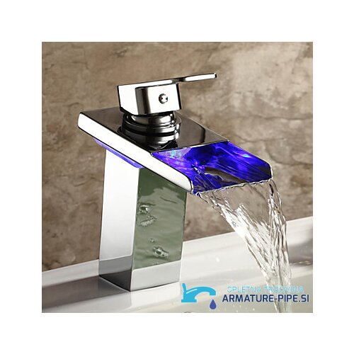  LED pipa za kupaonicu EYN MF97 | LED kupaonska armatura s otvorenim slapom Slike