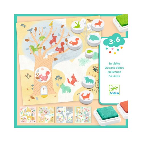 Djeco Kreativni set štampiljk – živali na drevesu Cene