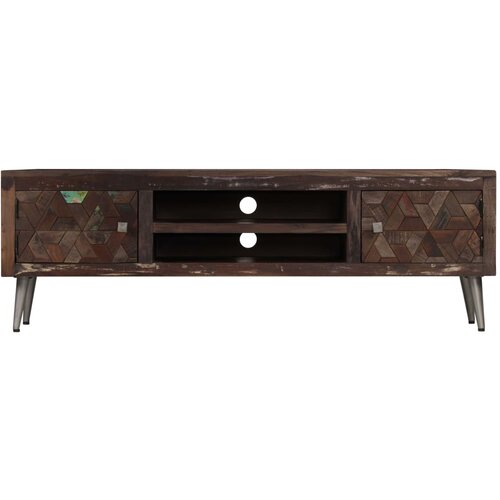 Maison Chic TV omarica - TV stojalo - Televizijska omarica iz trdnega predelanega lesa 140x30x45 cm, (21702389) Slike