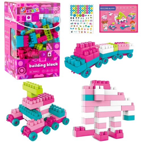 Lean Toys Pastelni komplet gradbenih kock &ndash; 360 kosov Cene