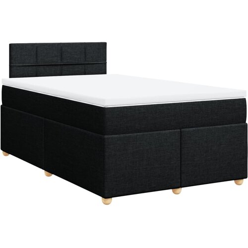 vidaXL Krevet s oprugama i madracem crni 120 x 200cm od tkanine Cijene