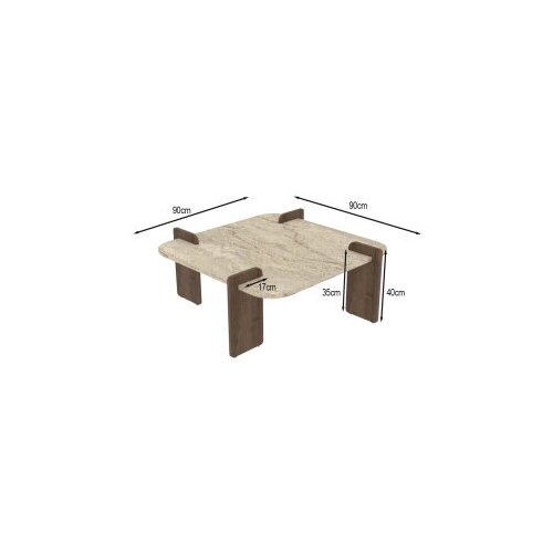Hanah home sto za kafu afrolli travertine walnut Slike