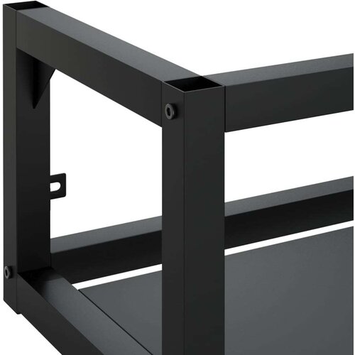 vidaXL Zidni okvir za kupaonski umivaonik crni 59x38x31 cm željezni Cene