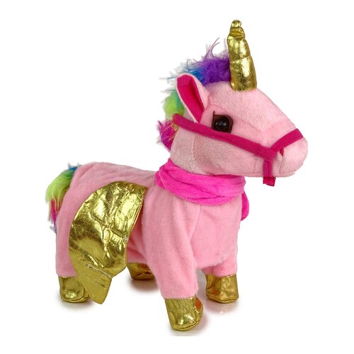 Lean_Toys Interaktivna plišasta igrača Konj samorog Pink Cene