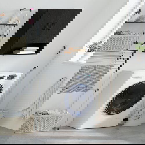 VidaXL Ormar za Zid Zidne Crni hrast 60 x 31 x 70 cm Konstruirano drvo Slike