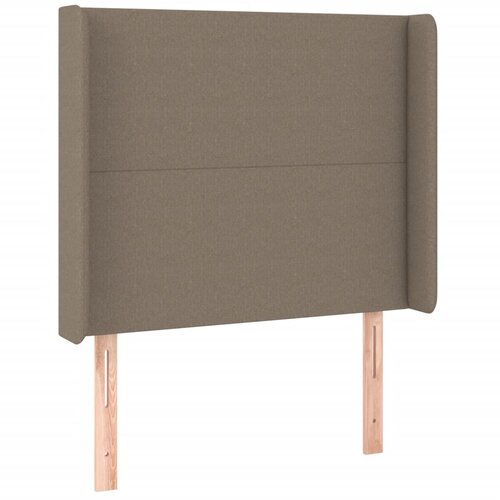  LED uzglavlje smeđesivo 83 x 16 x 118/128 cm od tkanine Slike