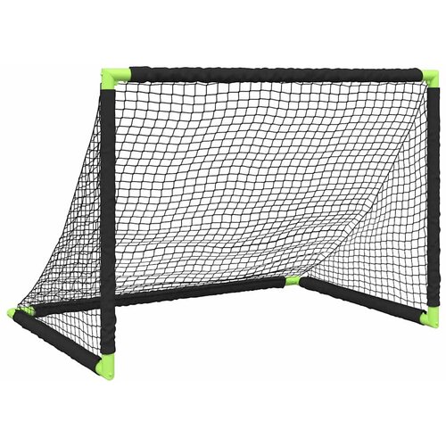  Dječji nogometni gol sklopivi crni 90 x 64 x 64 cm Slike