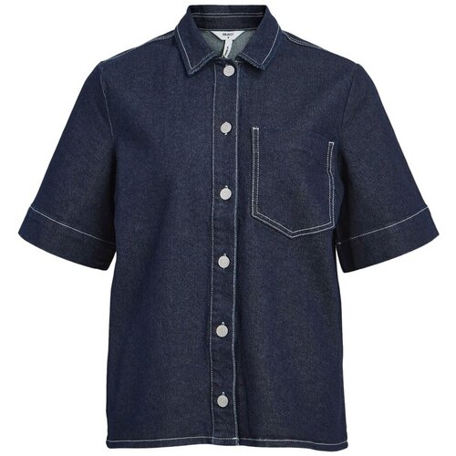 .OBJECT Topi &amp;amp; Bluze Shirt Gemme - Dark Blue Denim Modra Slike