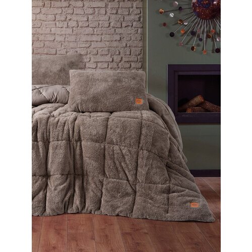 Lessentiel Maison set prekrivač i 2 jastuka pelus, 195x215 cm, bež Slike