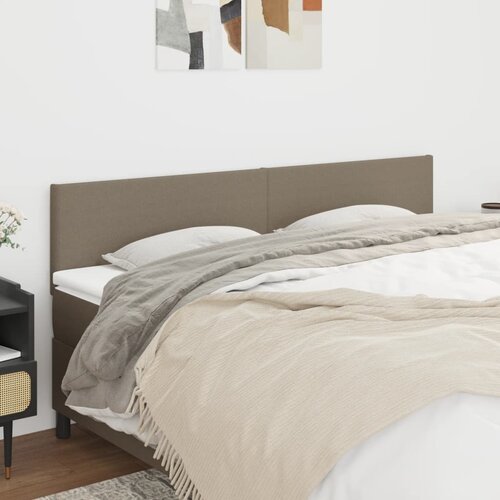 The Living Store Posteljno vzglavje 2 kosa taupe 100x5x78/88 cm blago - Vzglavje, (21659549) Cene