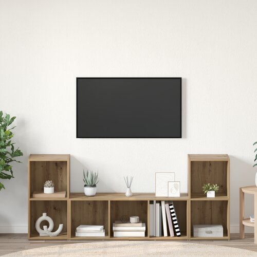 vidaXL Set TV stalka 3 pcs Smeđa 107 x 35 x 37 cm Konstruirano drvo Cijene
